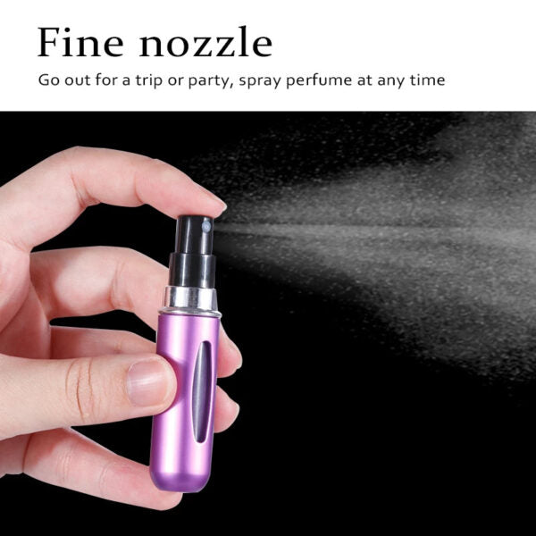 Portable Mini Perfume Refillable Atomizer Container, Portable Perfume Spray Bottle, Travel Perfume Scent Pump Case Fragrance Empty Spray Bottle For Traveling And Outgoing(5 Ml)